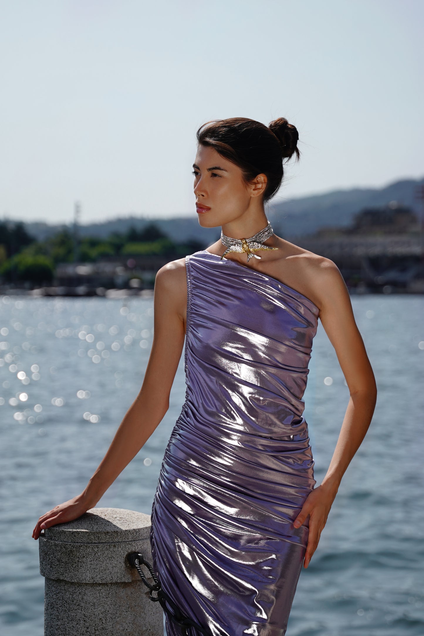 Off-shoulder Draped Dress