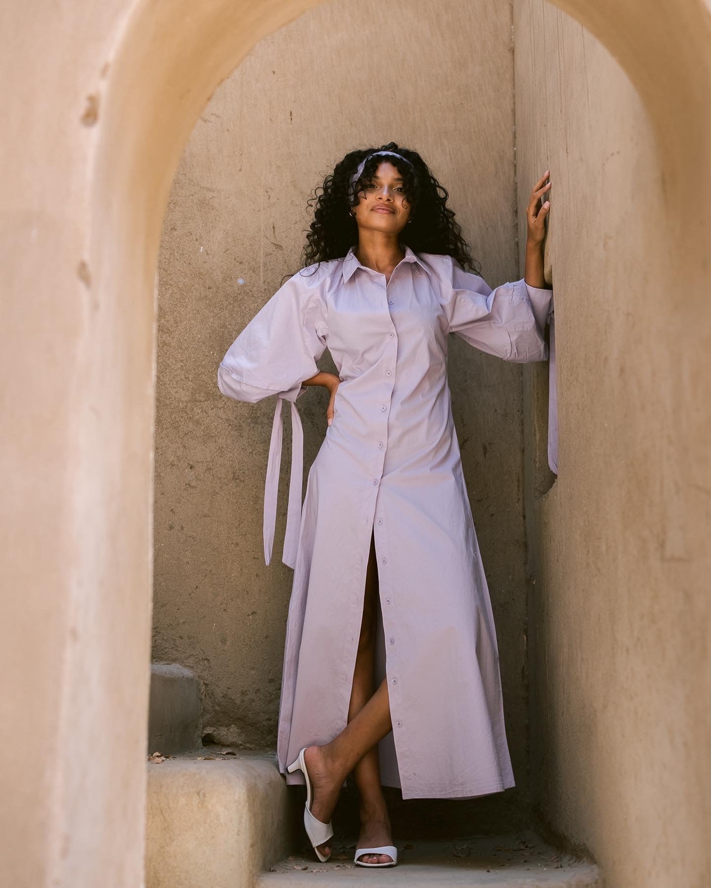 Maxi Cotton Shirt Dress