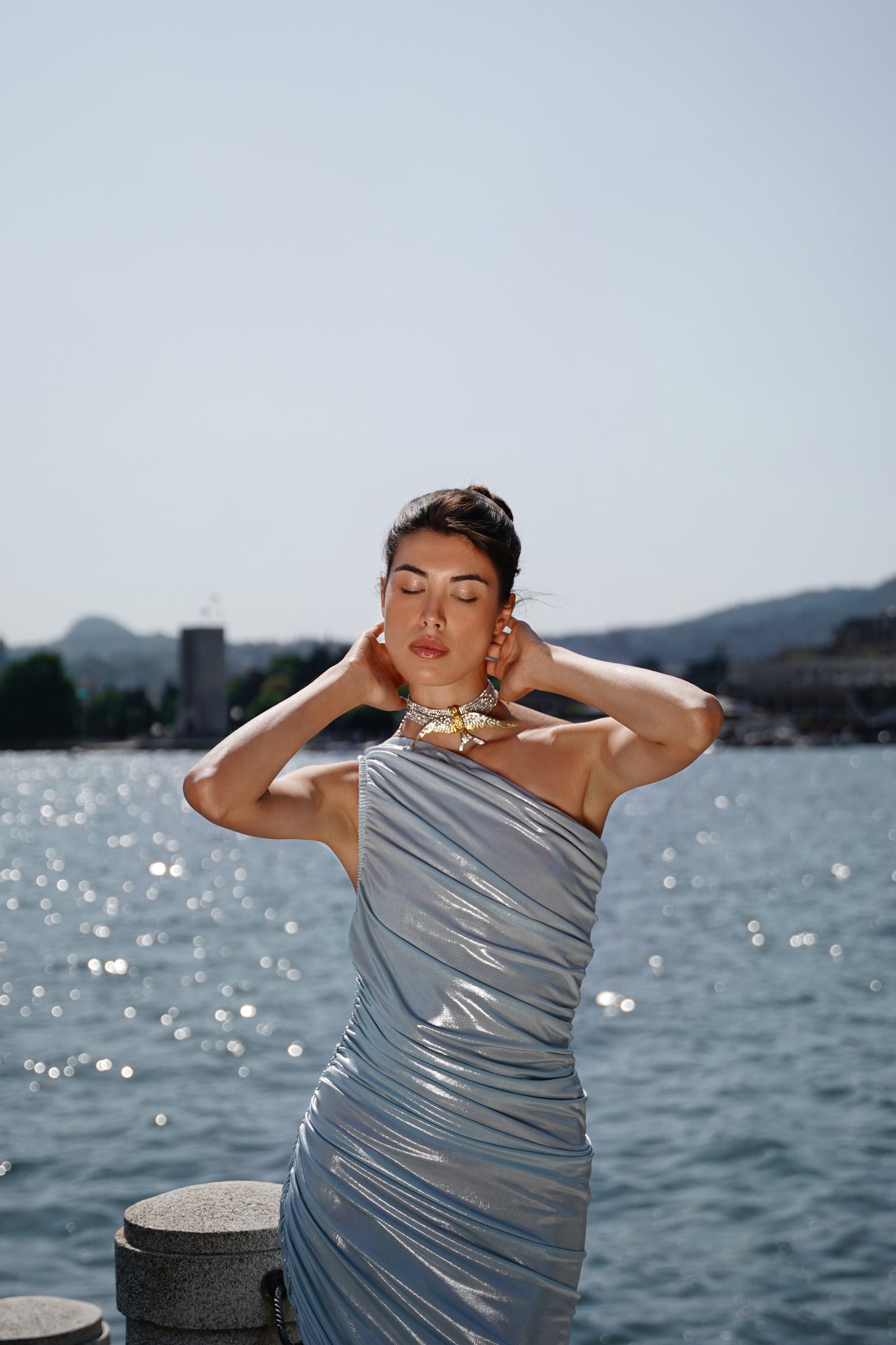 Off-shoulder Draped Dress