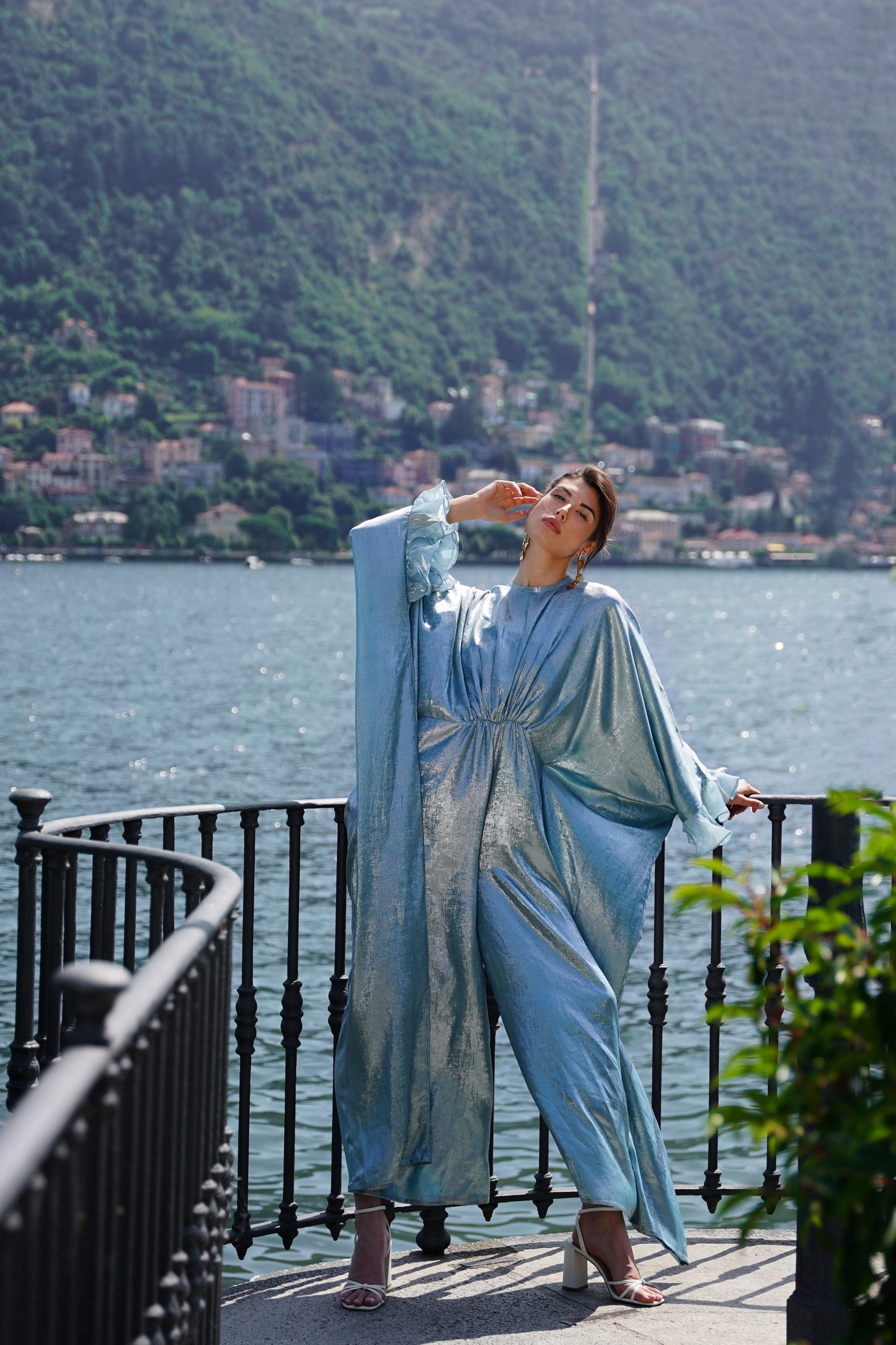 Flowy Metallic Jumpsuit
