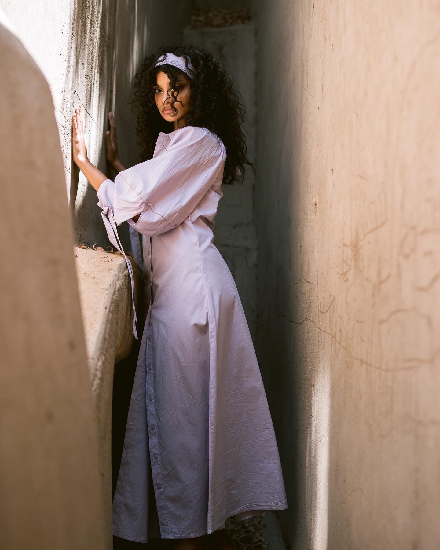 Maxi Cotton Shirt Dress