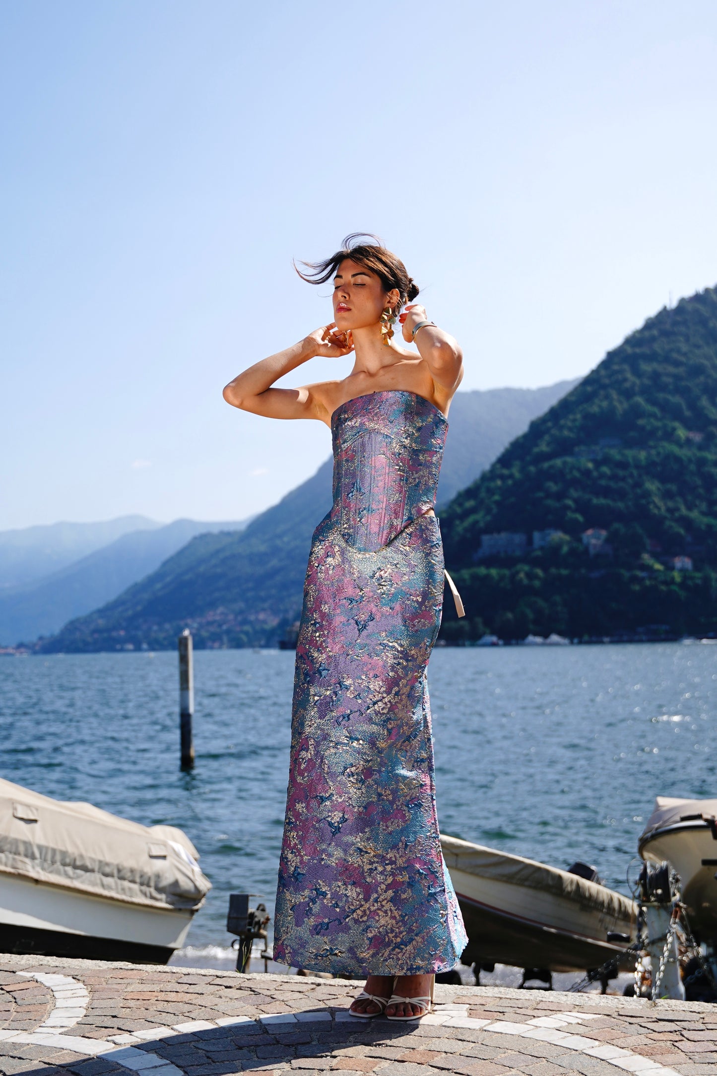 Maxi Brocade Skirt
