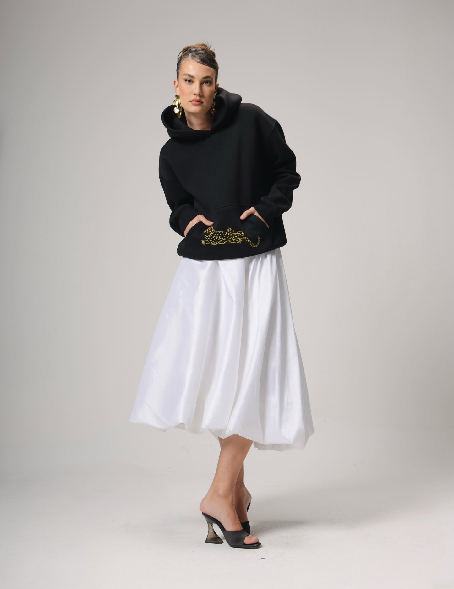 Tiger Gold Embroidered Hoodie