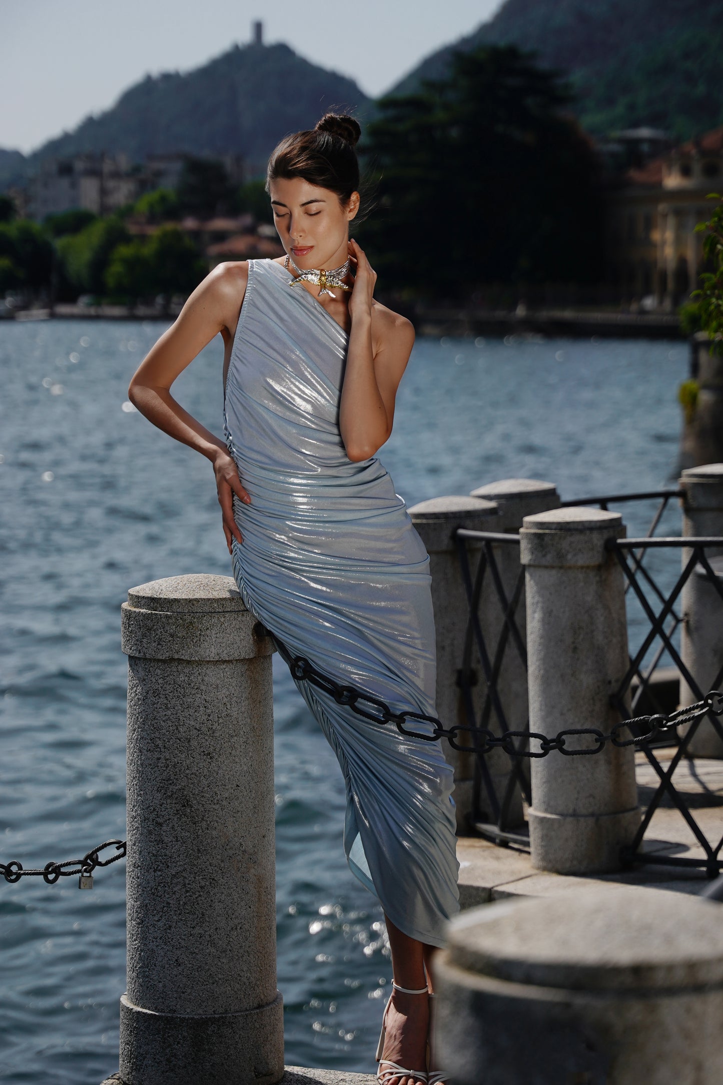 Off-shoulder Draped Dress