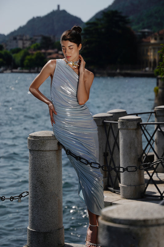 Off-shoulder Draped Dress