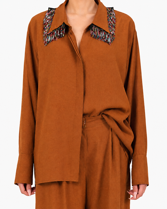 Linen Fringes Shirt