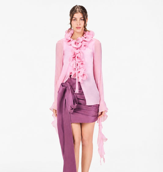 Blouse with Ruffle Detailing