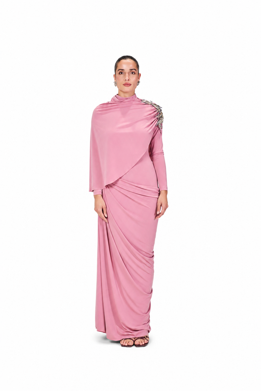 Limited Edition Hand-made Draped Maxi Dress