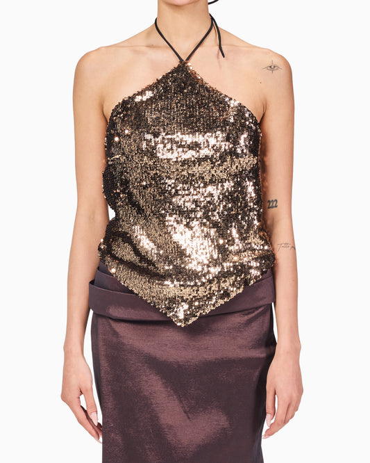 Sequins Halter Top