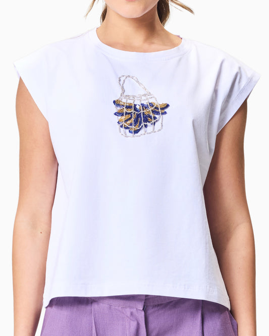 Hand-beaded Banana T-shirt