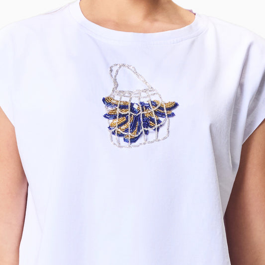 Hand-beaded Banana T-shirt