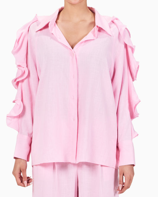 Linen Ruffles Shirt