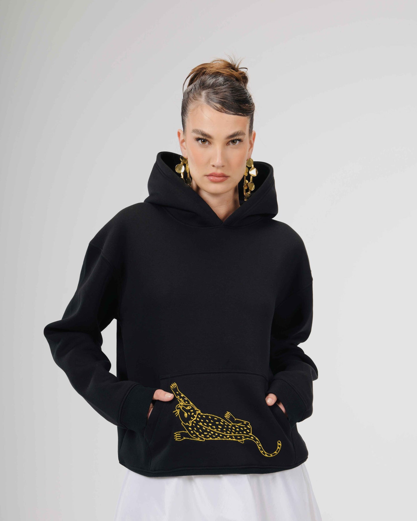 Tiger Gold Embroidered Hoodie