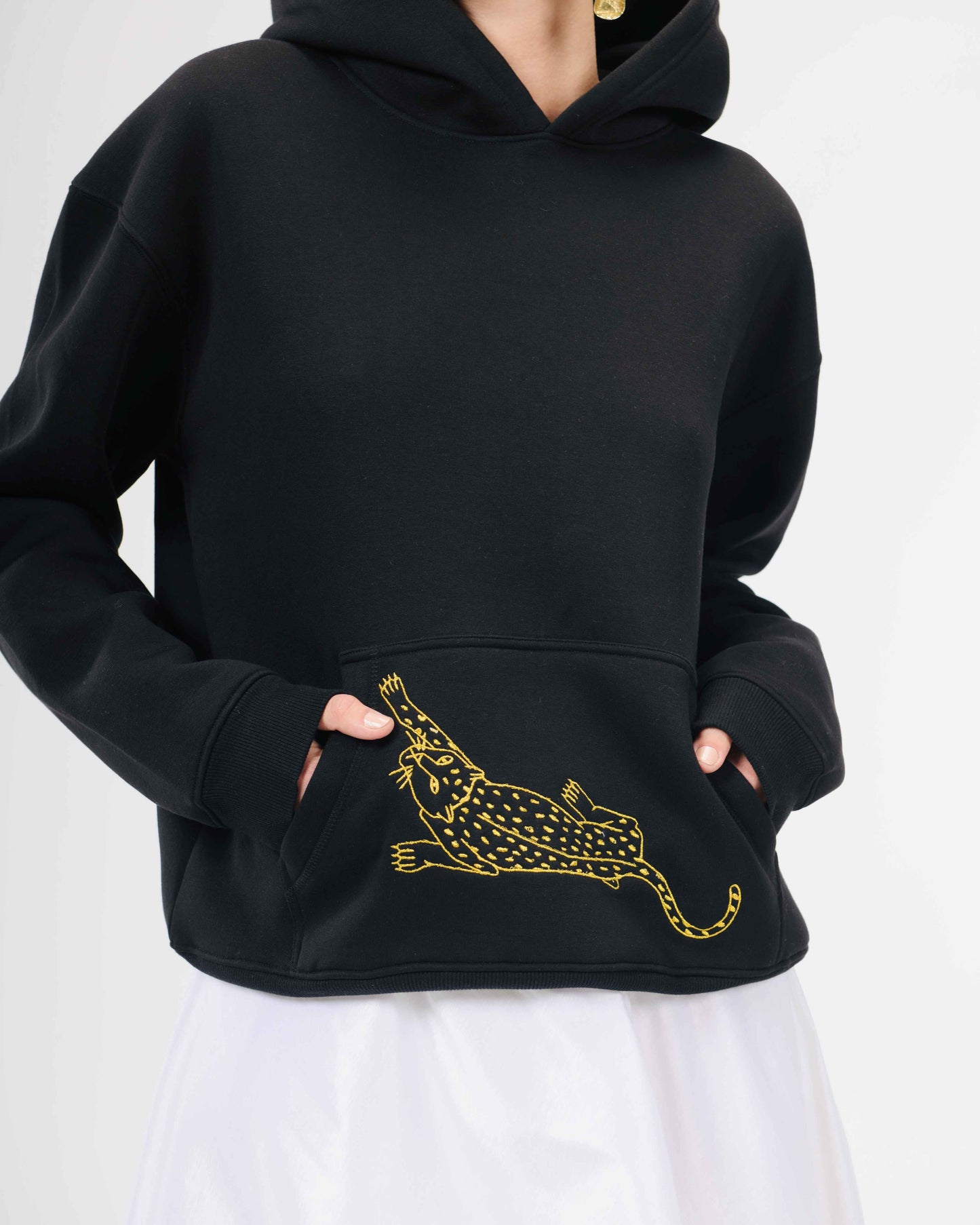 Tiger Gold Embroidered Hoodie